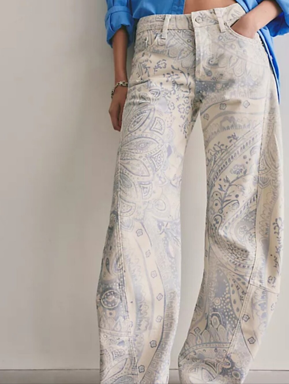 We The Free Fable Print Twisted Jeans *NWOT *26